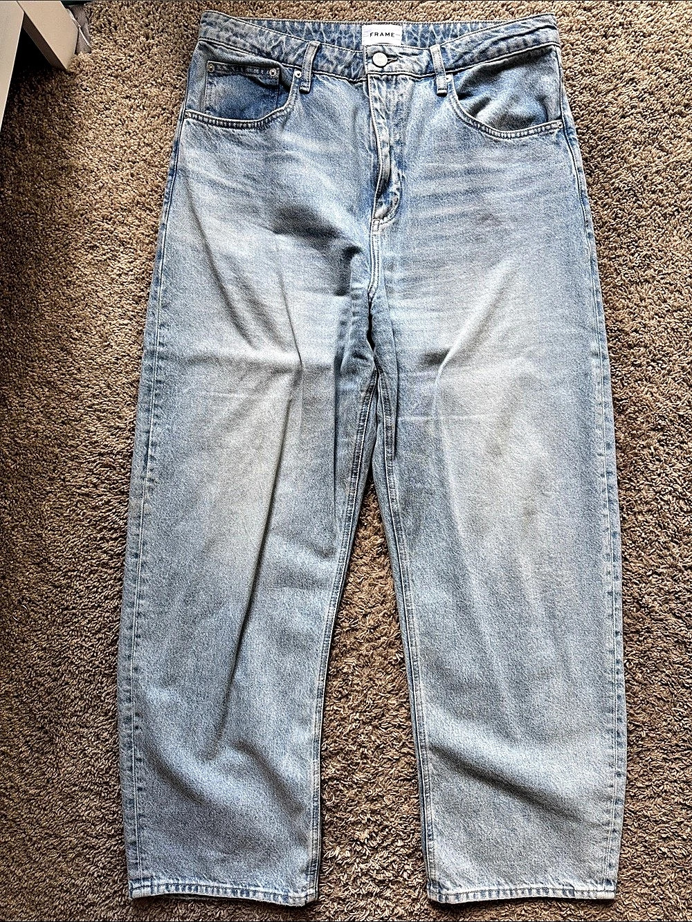 Frame Straight Leg Jeans in Blue